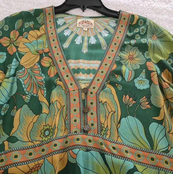 Nine Lives Bazaar Emerald  Empire Dress SZ 10 - Picture 6 of 12